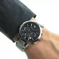 Buy Emporio Armani Mens Chronograph Quartz Stainless Steel Black Dial 43mm Watch - Ar2434 in Pakistan