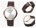 Buy Emporio Armani Quartz Brown Leather Strap Silver Dial 42mm Watch for Men - Ar1743 in Pakistan