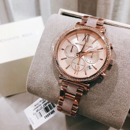 Buy Michael Kors Womens Chronograph Quartz Sofie Stainless Steel Rose Gold Dial 39mm Watch - Mk6560 in Pakistan