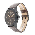 Buy Men's Chronograph Quartz Forrester Brown Leather Strap Black Dial 46Mm Watch in Pakistan