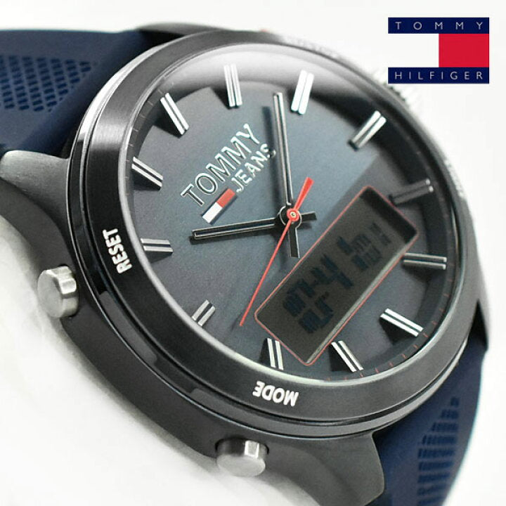 Buy Tommy Hilfiger Mens Quartz Silicone Strap Blue Dial 46mm Watch - 1791761 in Pakistan