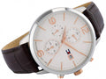 Buy Tommy Hilfiger Mens Quartz Brown Leather Strap White Dial 42mm Watch - 1710360 in Pakistan