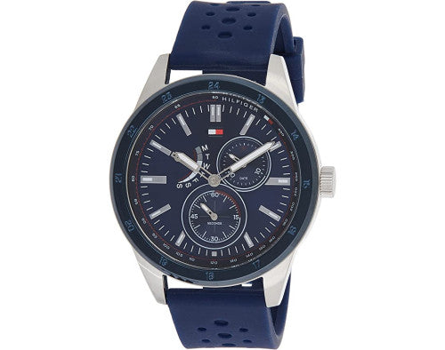 Buy Tommy Hilfiger Quartz Blue Silicone Strap Blue Dial 44mm Watch for Men - 1791635 in Pakistan