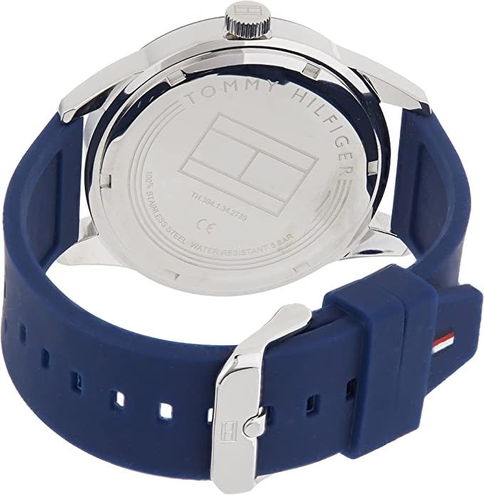 Buy Tommy Hilfiger Quartz Blue Silicone Strap Blue Dial 44mm Watch for Men - 1791635 in Pakistan