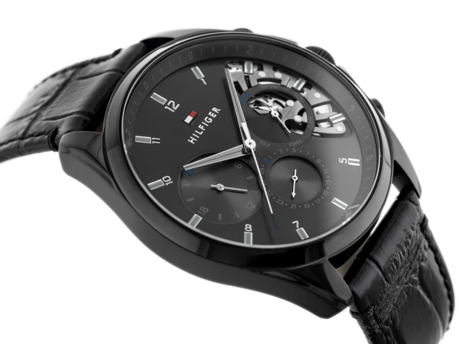 Buy Tommy Hilfiger Quartz Leather Strap Black Dial 44mm Watch for Men - 1710452 in Pakistan