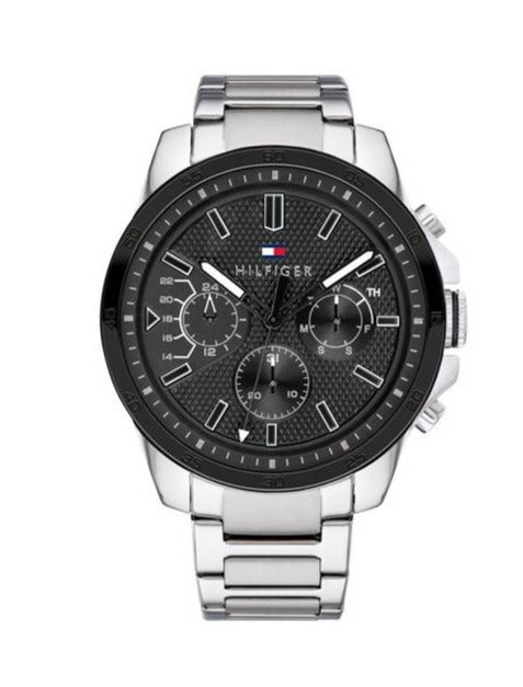 Buy Tommy Hilfiger Mens Quartz Stainless Steel Black Dial 48mm Watch - 1791564 in Pakistan