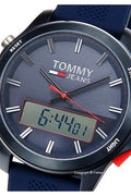 Buy Tommy Hilfiger Mens Quartz Silicone Strap Blue Dial 46mm Watch - 1791761 in Pakistan