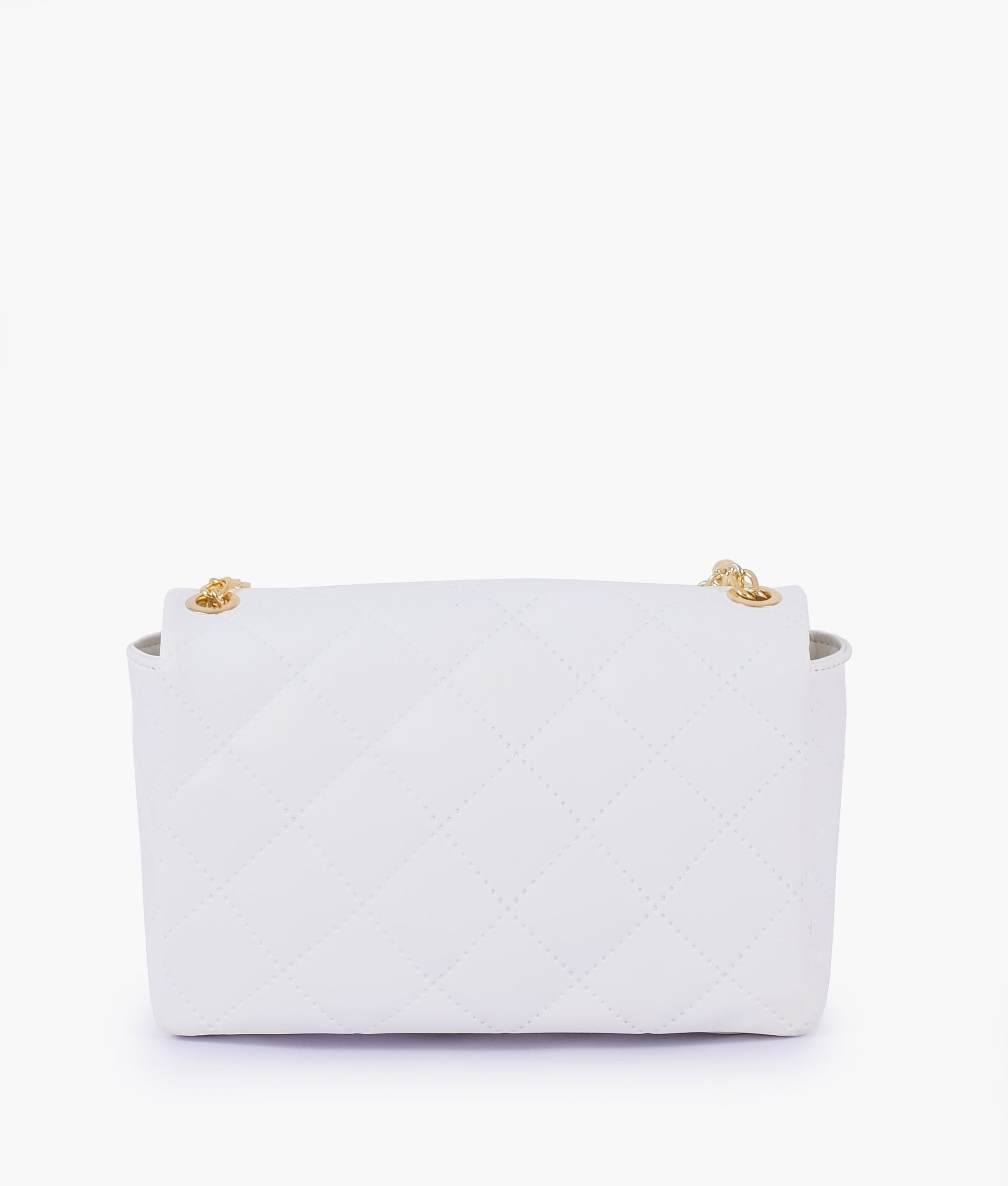 Buy White Quilted Mini Bag With Chain - Old Lace in Pakistan