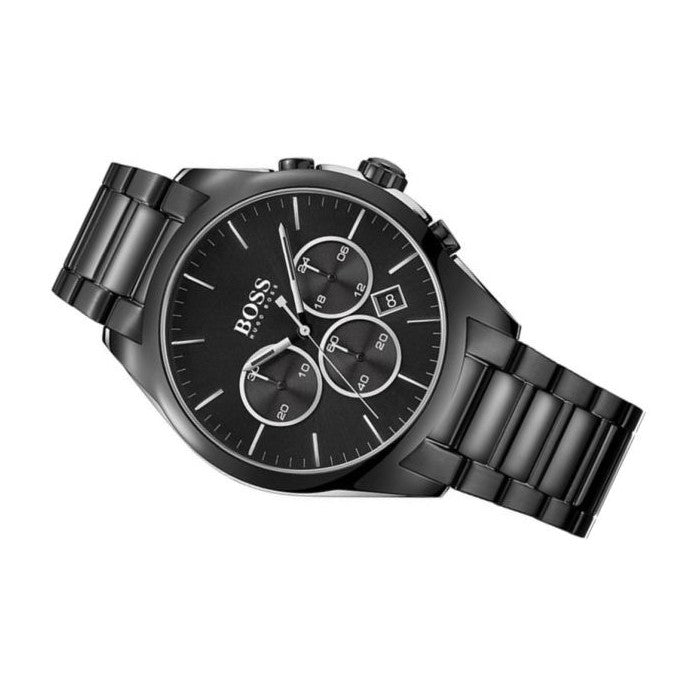 Buy Hugo Boss Mens Chronograph Quartz Onyx Stainless Steel Black Dial 46mm Watch - 1513365 in Pakistan